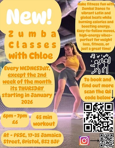 Zumba With Chloe at 17-35 Jamaica Street, bristol, BS2 8JP