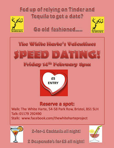 Speed Dating, Valentine's 2014 at The White Harte