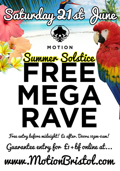 Free Mega Rave at Motion Bristol