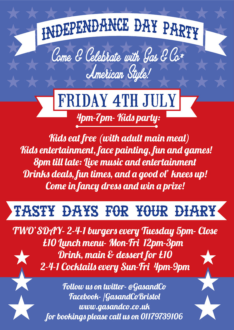 Independence Day Party at Gas &amp; Co