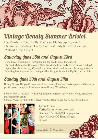 Vintage Beauty Workshop at Lady K Loves, 32 Bond St.