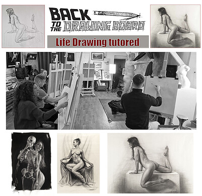 Tutored 2-Value drawing  session at 212 Productions Studio