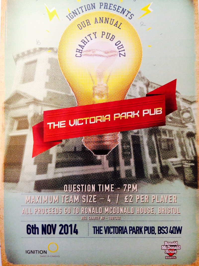 Charity Pub Quiz at The Victoria Park Pub