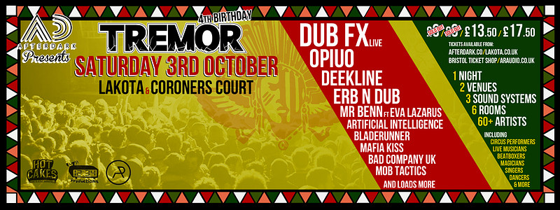 Afterdark Presents: Tremor at Lakota &amp; Coroners Court