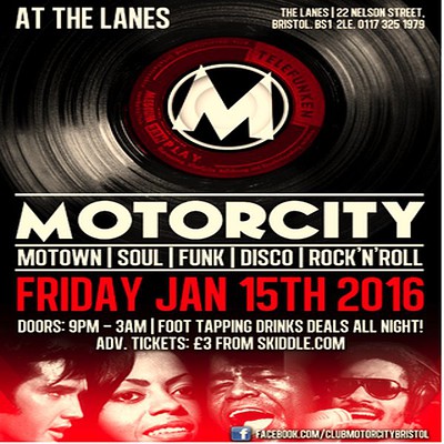 Motorcity, Motown, Soul, Funk at The Lanes Bristol