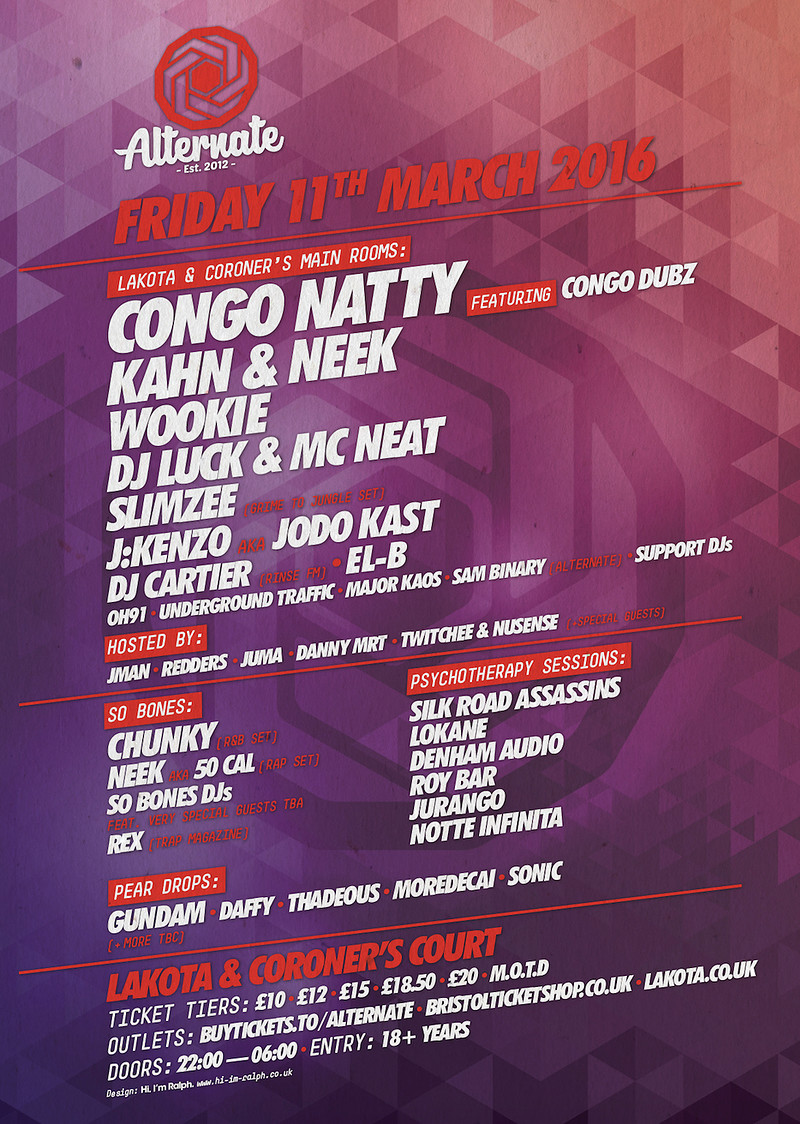 Alternate: Congo Natty +more at Lakota &amp; Coroner&#039;s Court