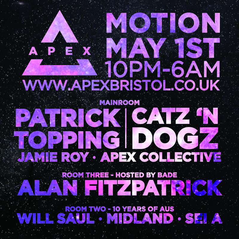 Apex May Bank Holiday Special at Motion