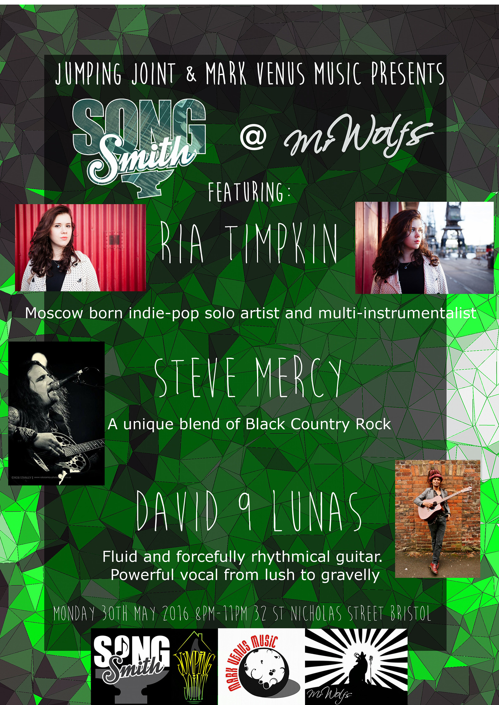 SongSmith feat Ria Timpkin at Mr Wolfs