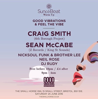 SunceBeat Warm Up Party / Good Vibrations at Small Horse Inn