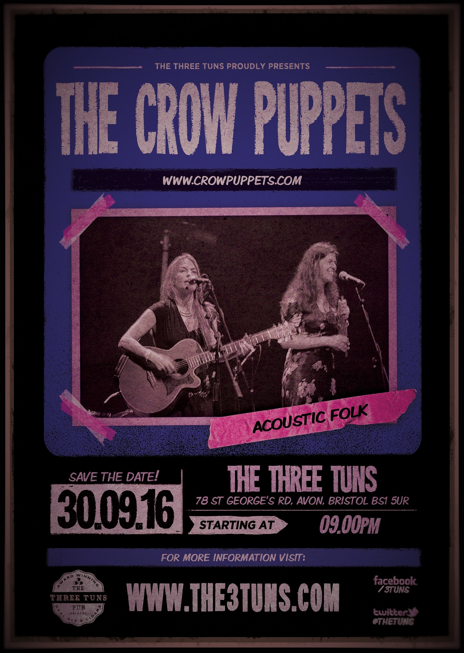 Crow Puppets play The Three Tuns at The Three Tuns Bristol