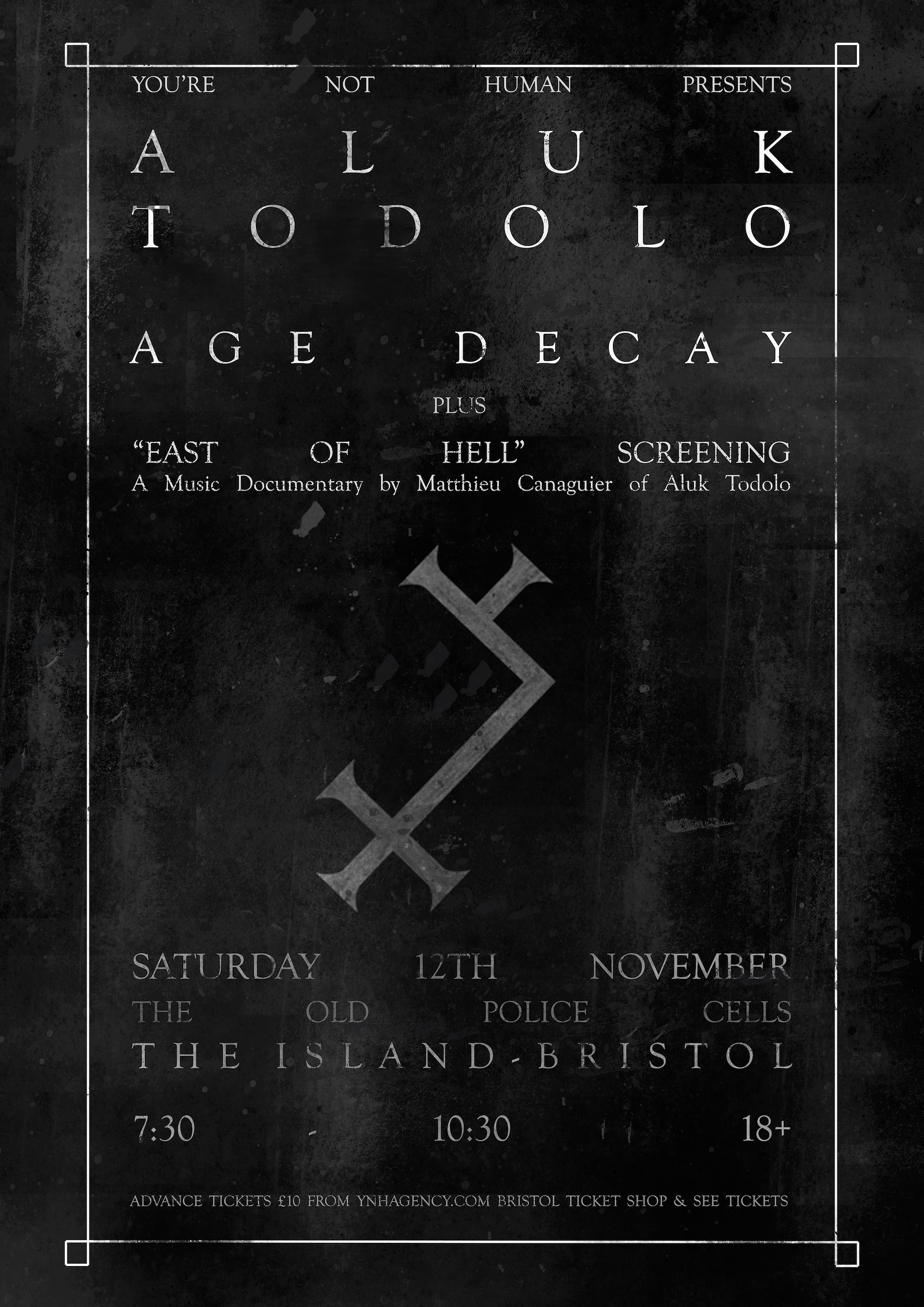 YNH Presents Aluk Todolo, Age Decay & East of Hell at The Island