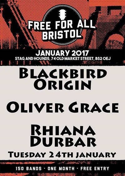 Blackbird Origin, Or Grace & Rhiana Durbar at The Stag And Hounds