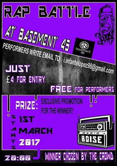 Rap Battle Basement 45 at Basement 45