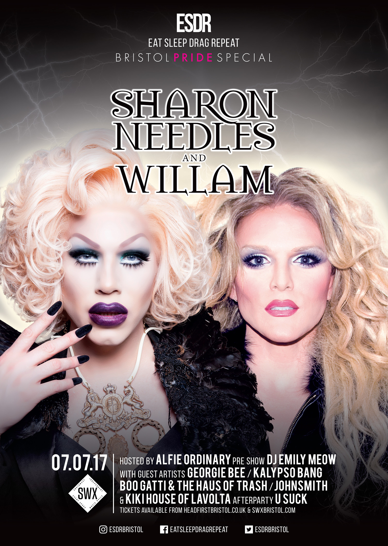 ESDR presents Sharon Needles & Willam at Electric Bristol
