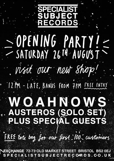 Specialist Subject Record Shop Opening Party at Exchange