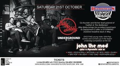 DEPARTMENT S CLUB NIGHT with BILLY BIBBY & THE WRY at The Lanes