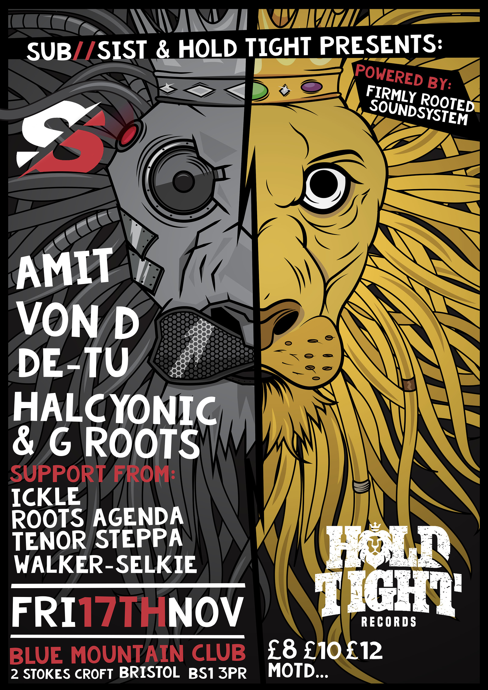Subsist & Hold Tight Present: Von D , AMIT, + More at Blue Mountain