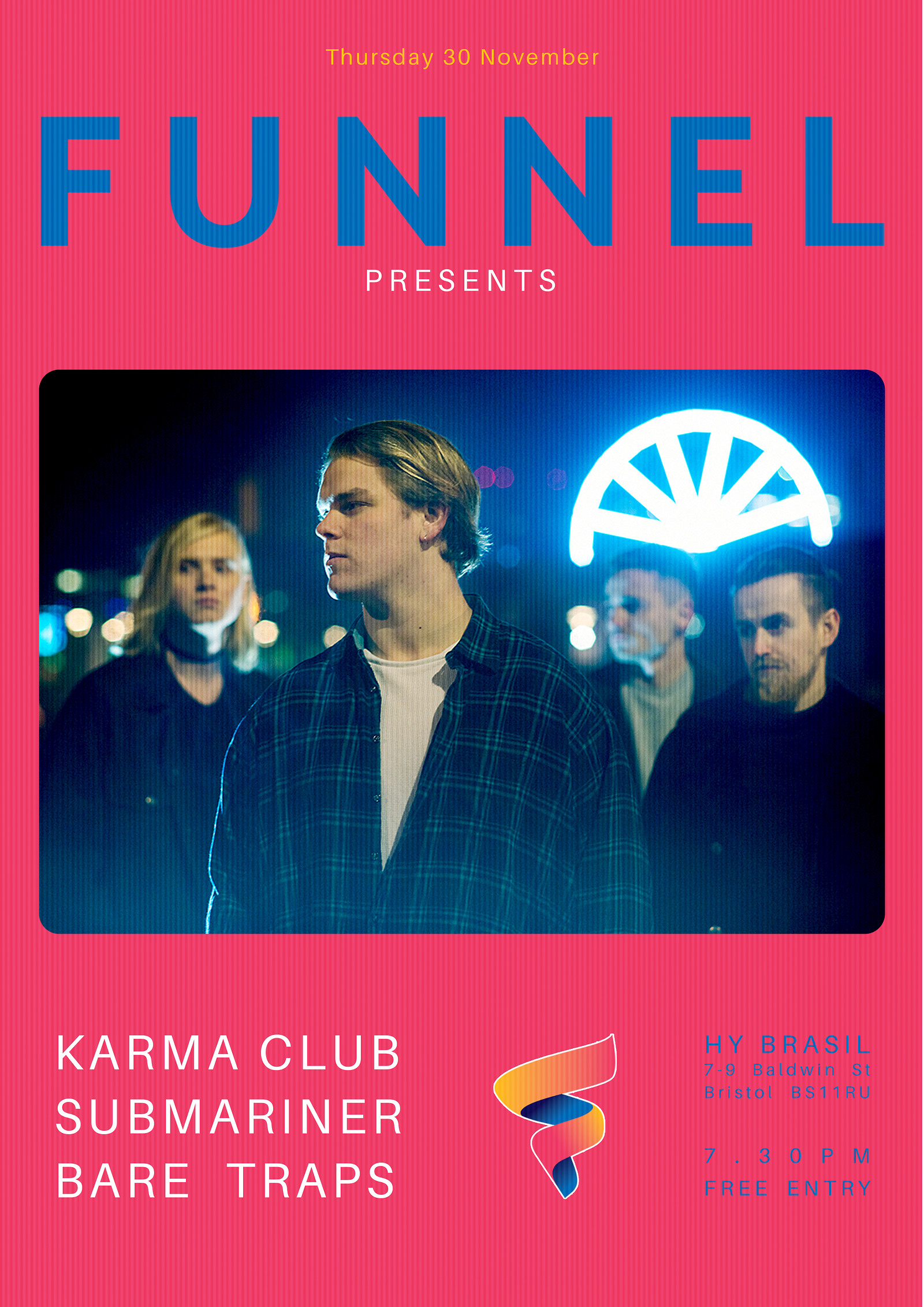 Funnel pres. Karma Club, Submariner & Bare Traps at Hy-Brasil Music Club