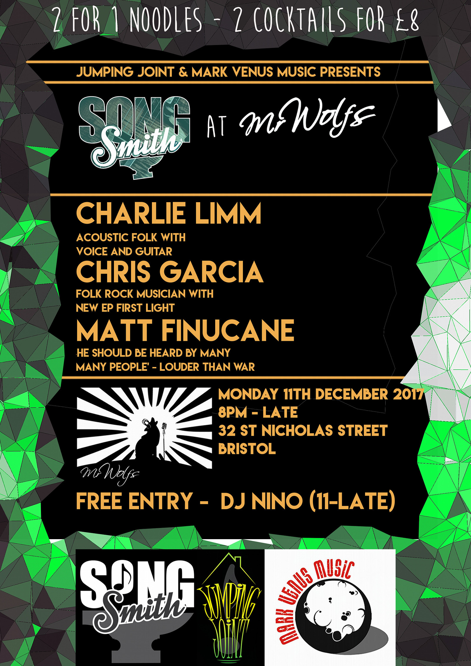SongSmith featuring Charlie Limm at Mr Wolfs