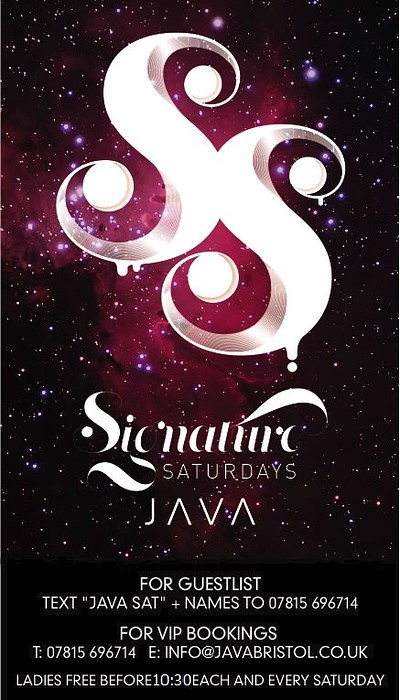 Signature Saturdays @ Java at Java Bar &amp; Club
