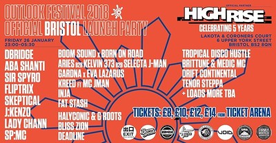 Outlook Festival Bristol Launch Party x HighRise at Lakota