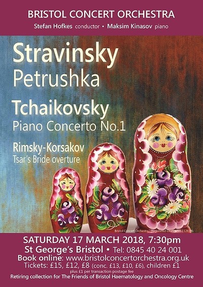 Bristol Concert Orchestra Tchaikovsky & Stravinksy at St George's