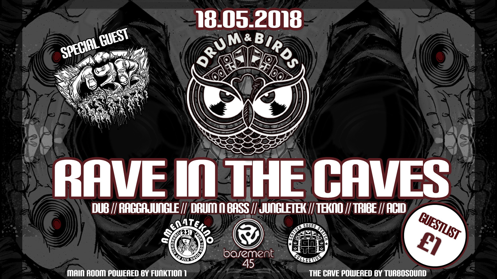 Drum & Birds - Rave in the caves at Basement 45
