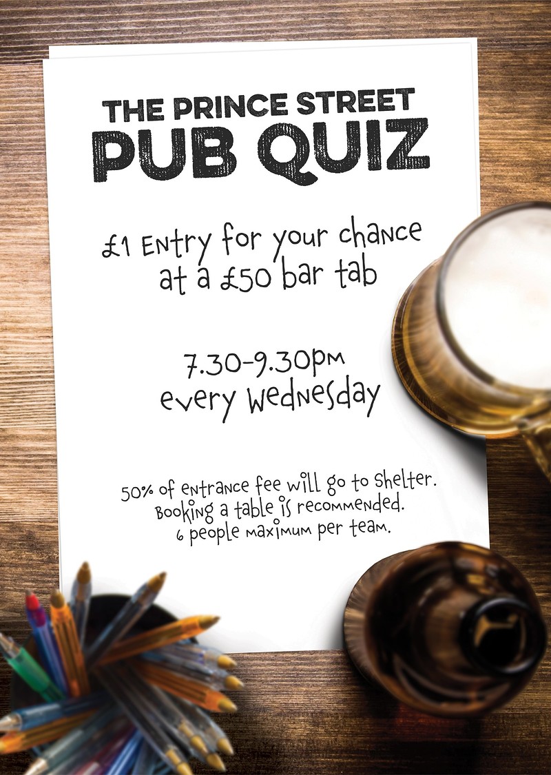 Pub Quiz at Prince Street Social