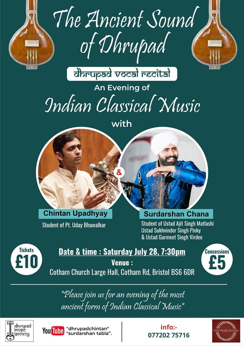 The Ancient Sound of Dhrupad at Cotham Church,  Bristol, BS6 6DR