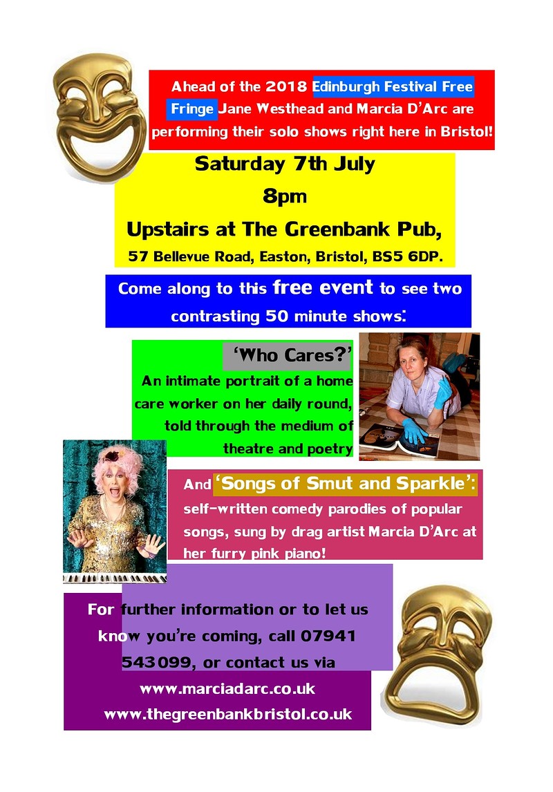 Pre-Edinburgh Fringe Shows at Upstairs at The Greenbank, 57 Belle Vue Road, Easton, Bristol, BS5 6HD