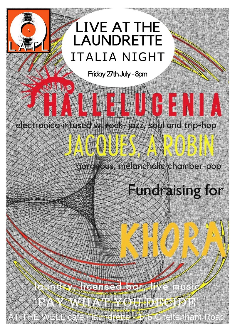 Hallelugenia and Jacques, A Robin for Khora at At the Well Cafe & Laundrette