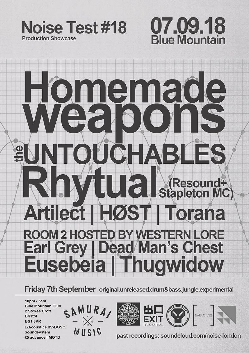 Noise Test 18 w Homemade Weapons, The Untouchables at Blue Mountain