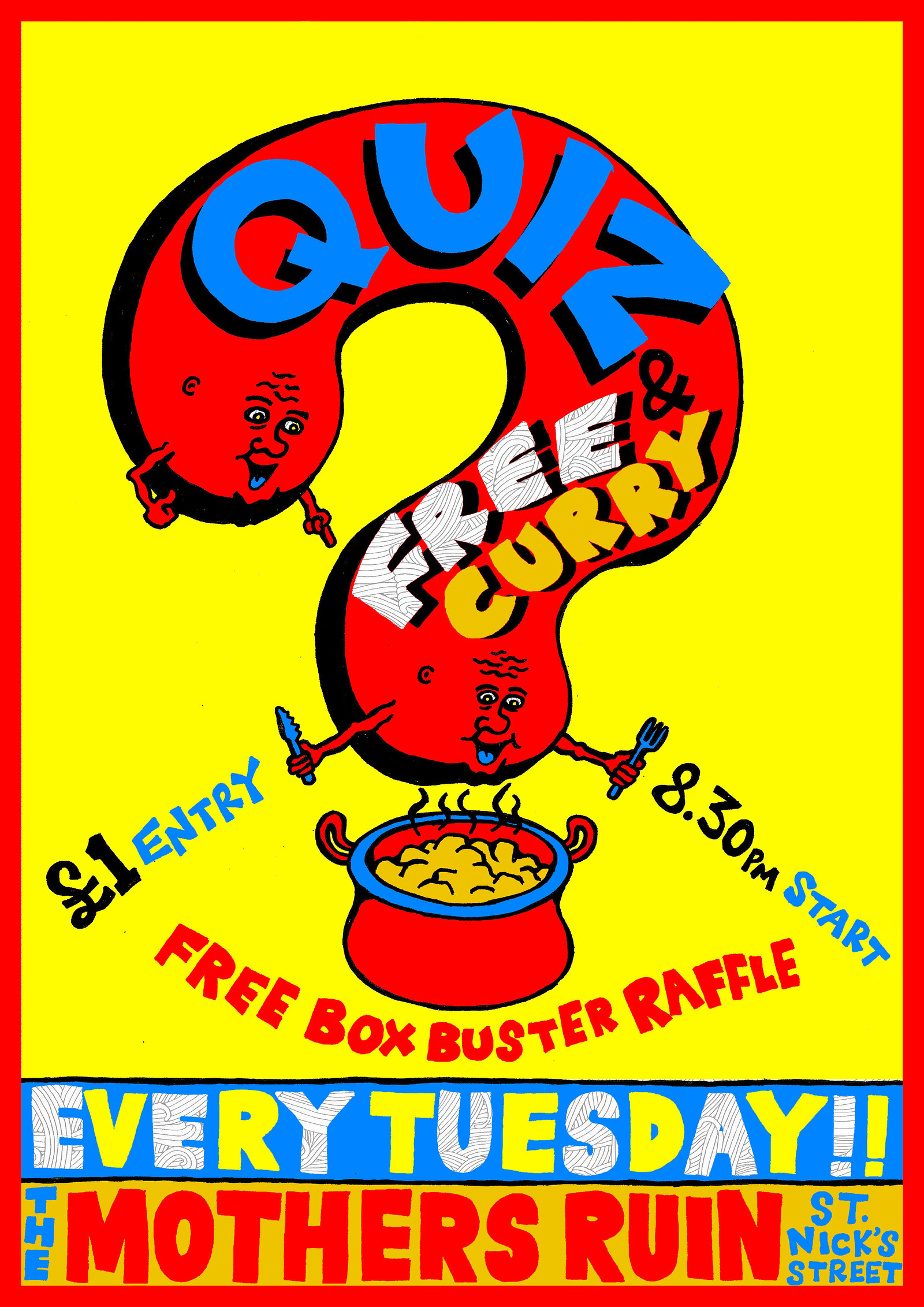 Mothers Ruin Quiz Night. Free food and bonus games at The Mothers Ruin