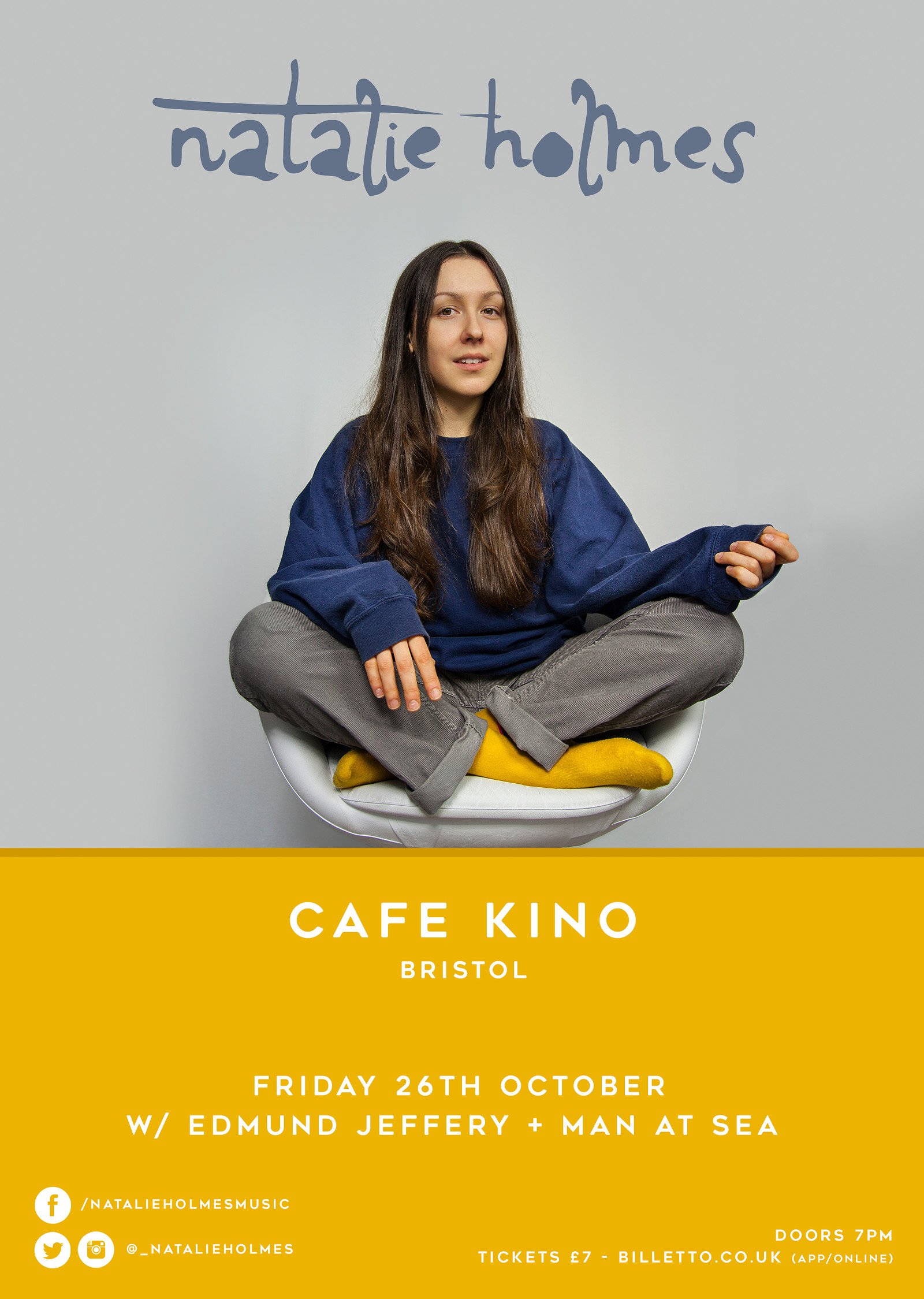 Natalie Holmes w/ Edmund Jeffery + Man at Sea at Cafe Kino