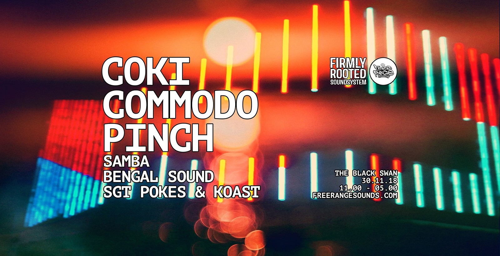 Coki, Commodo, Pinch, Samba, Bengal Sound & more at The Black Swan