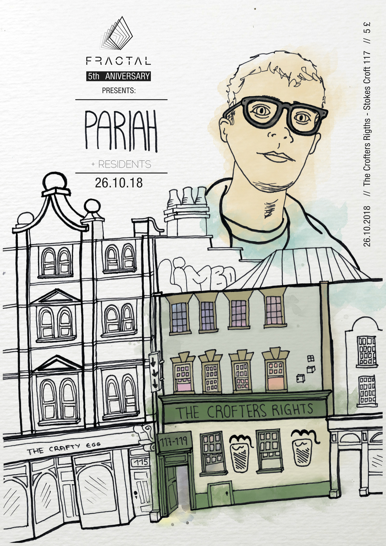 Fractal 5th Anniversary with Pariah + Residents at Crofters Rights