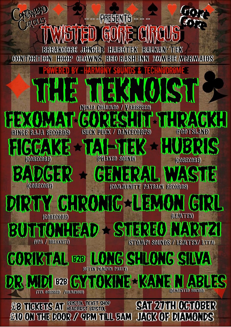 Contraband Circus VS Gorecore at Jack Of Diamonds