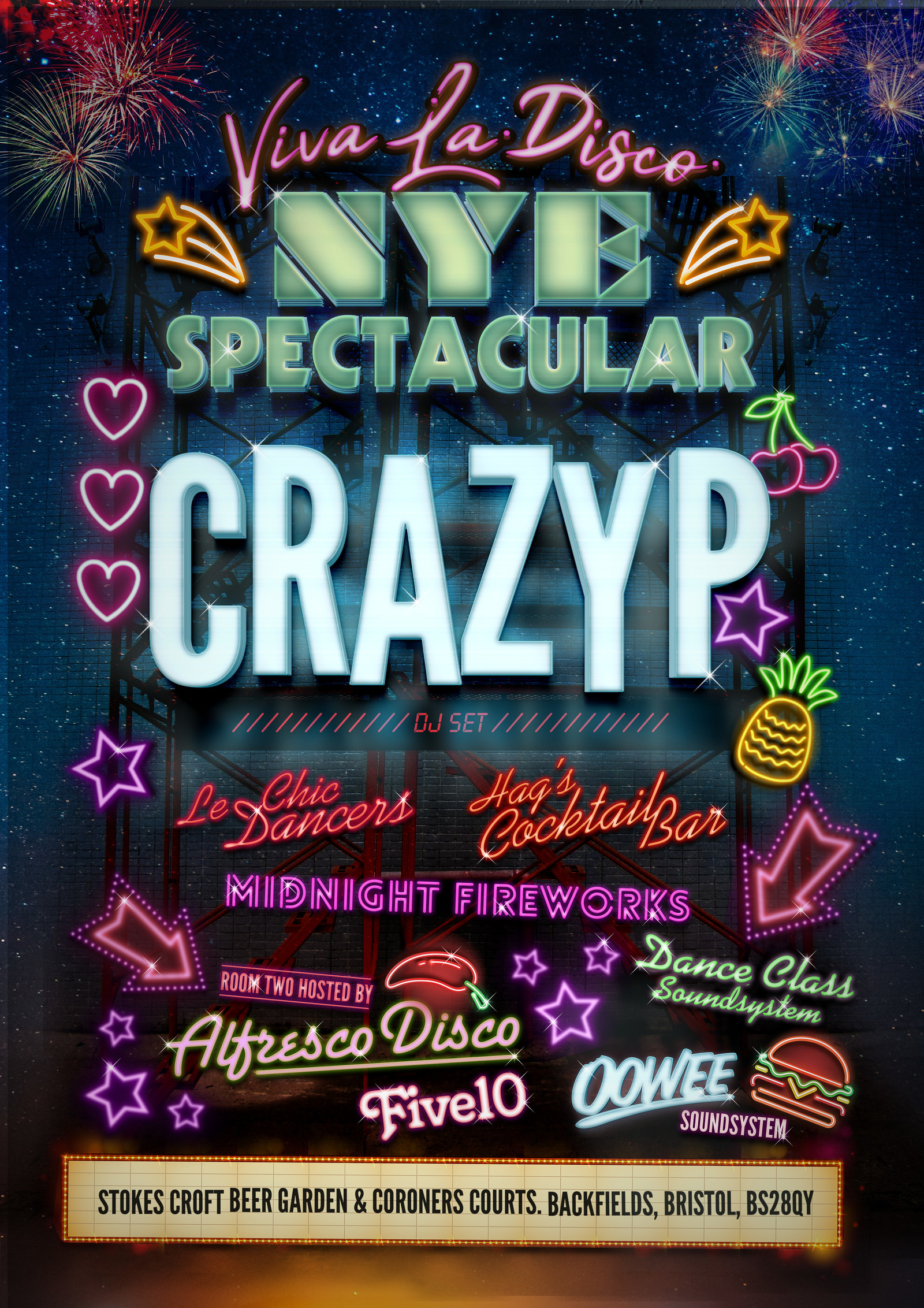 Viva La Disco - NYE Spectacular with Crazy P at The Coroner's Court