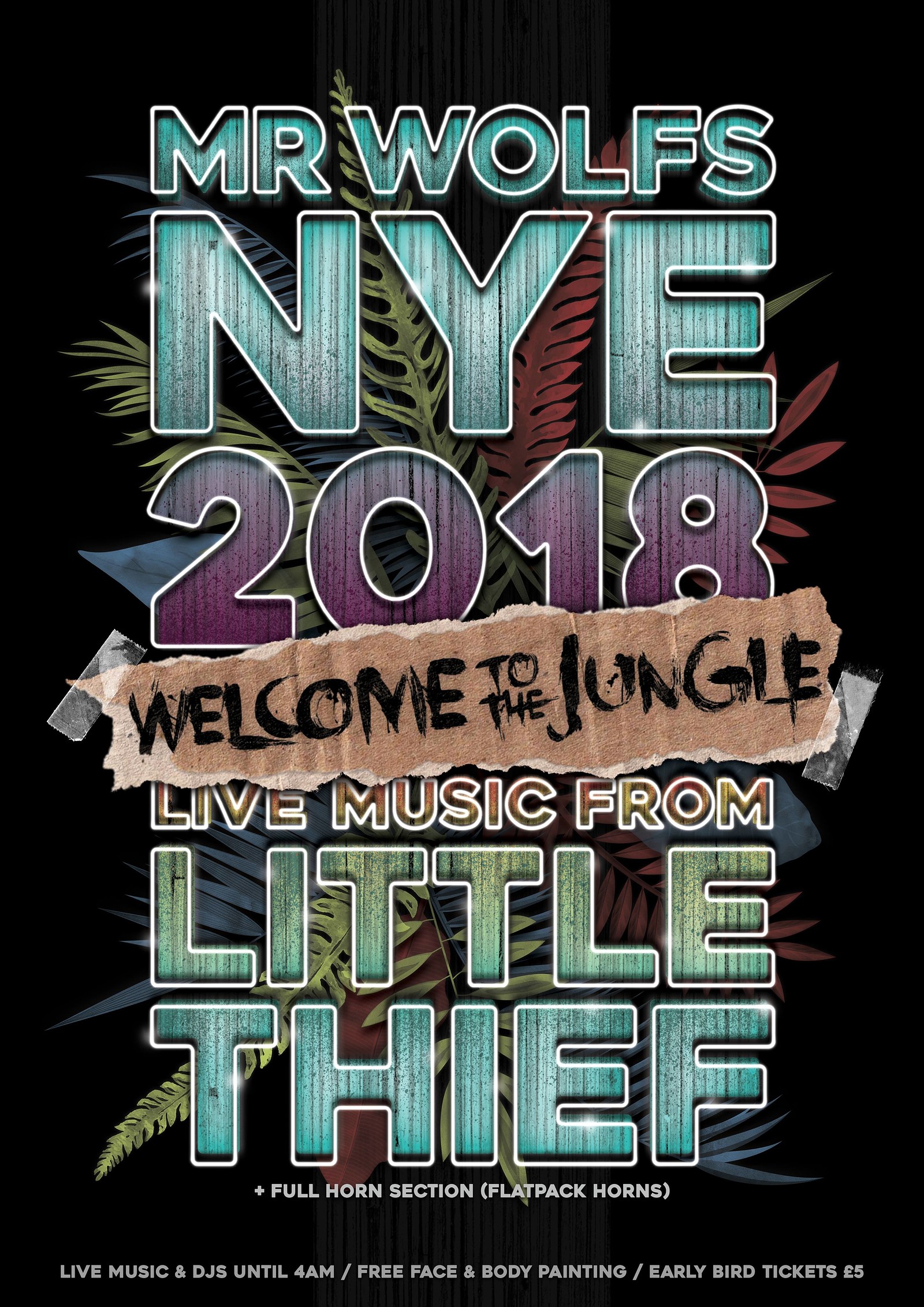 A NEW YEARS EVE BASH at Mr Wolfs