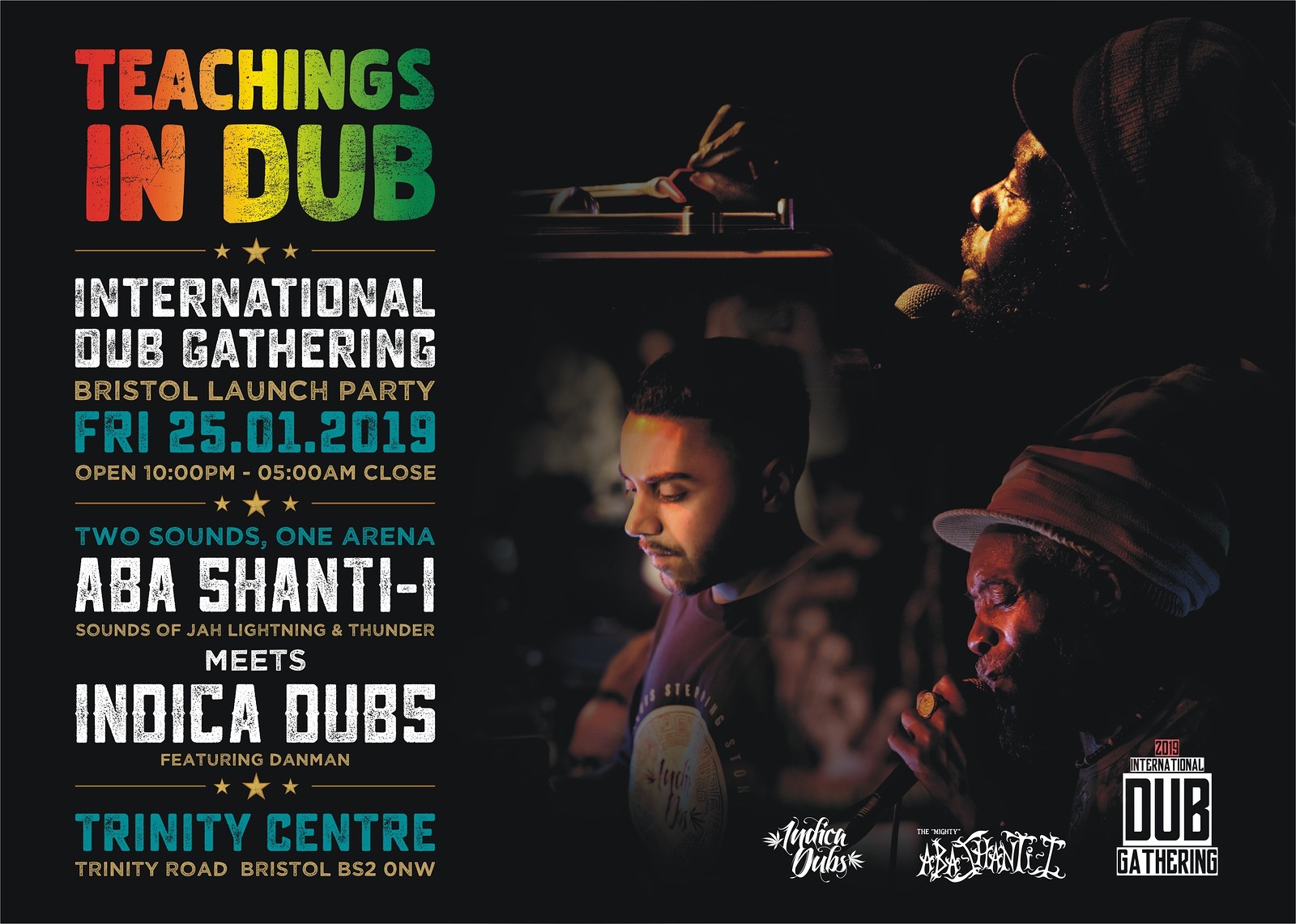 Teachings in Dub:  Aba Shanti-I vs Indica Dubs at The Trinity Centre