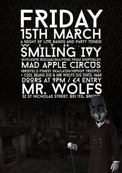 Smiling Ivy & Mad Apple Circus at Mr Wolfs