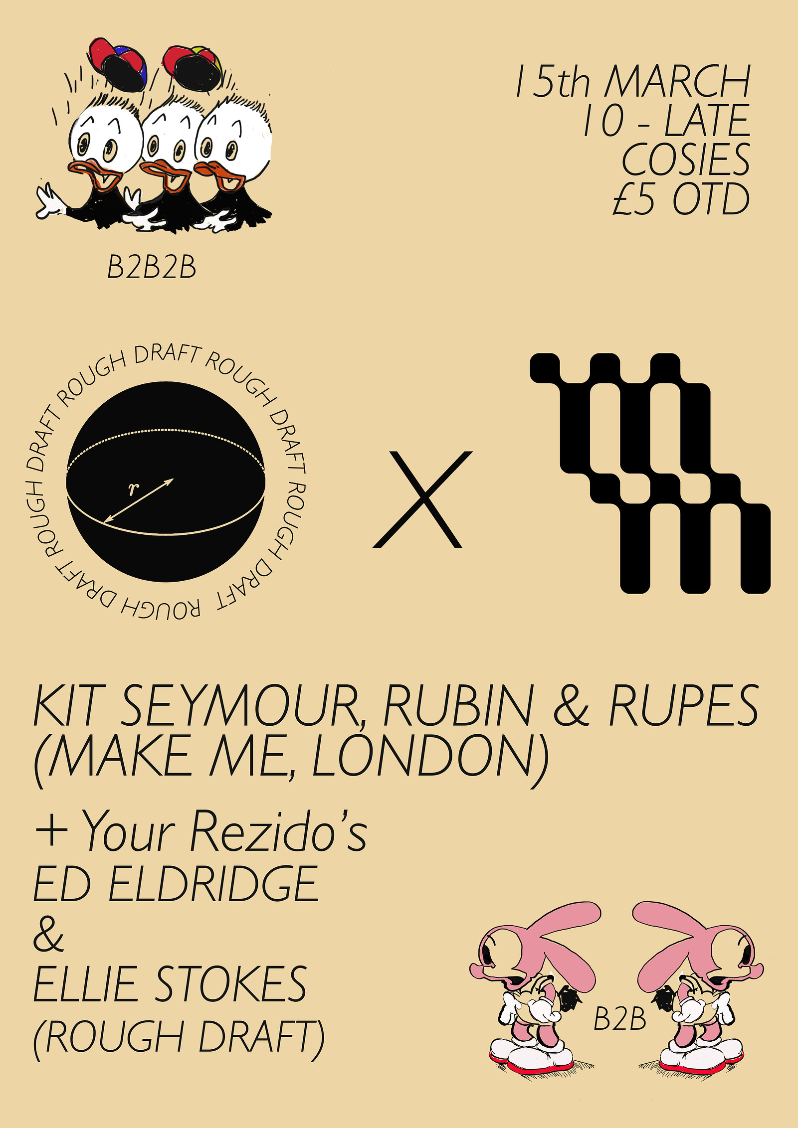 Rough Draft w/Kit Seymour, Rubin & Rupes at Cosies