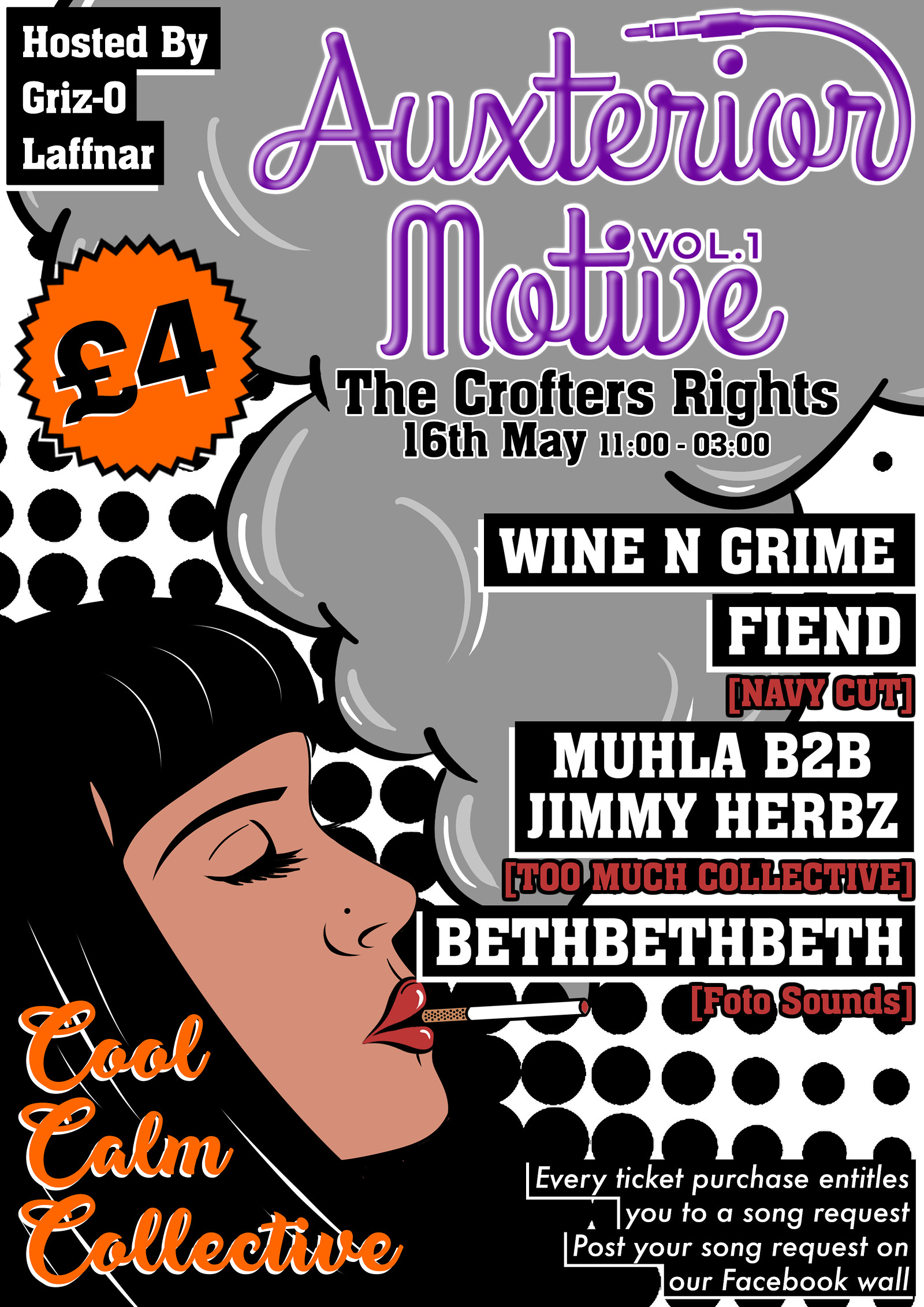 Cool Calm Collective Presents: Auxterior Motive at Crofters Rights