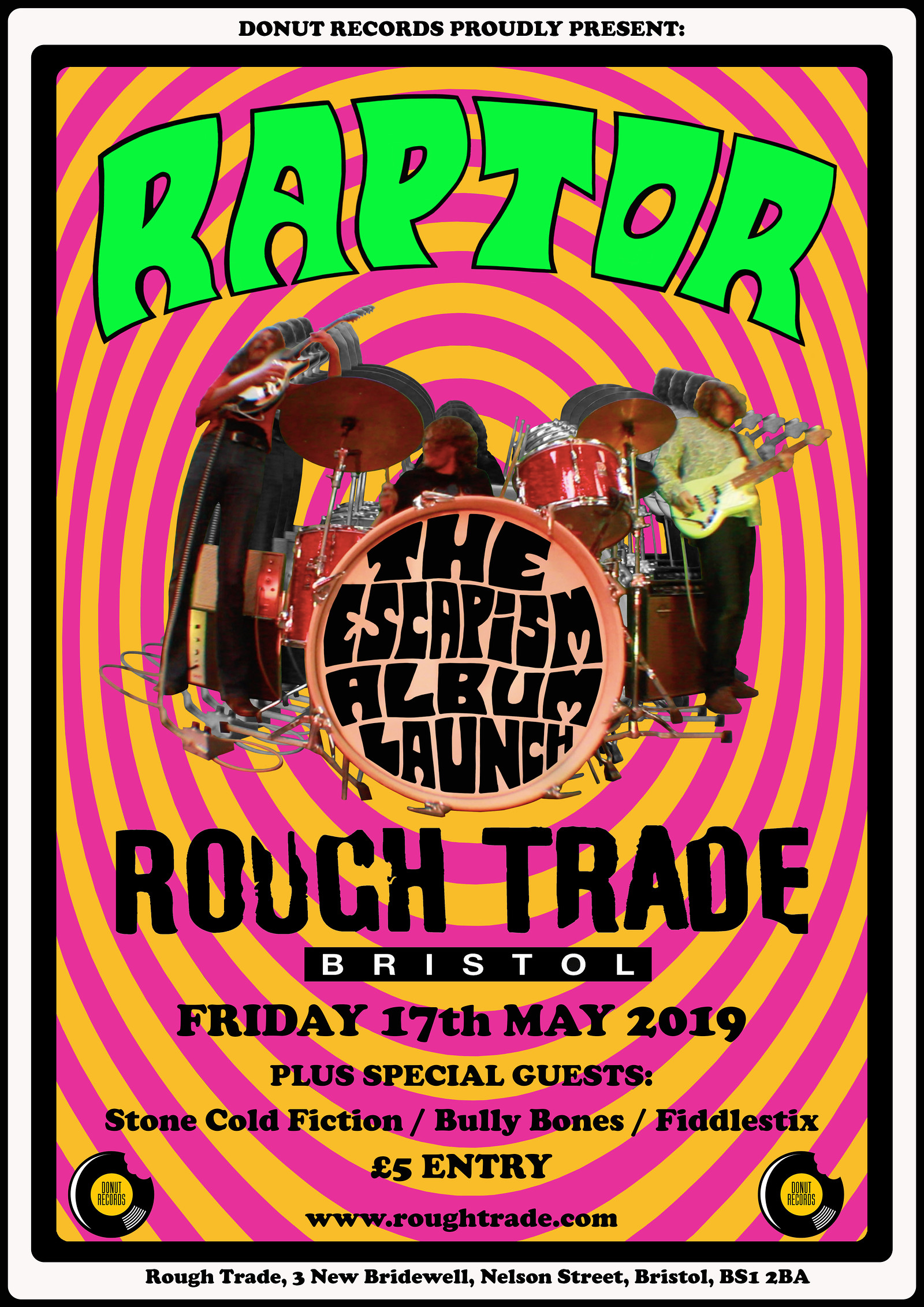 Raptor / Bully Bones / Stone cold Fiction at Rough Trade Bristol
