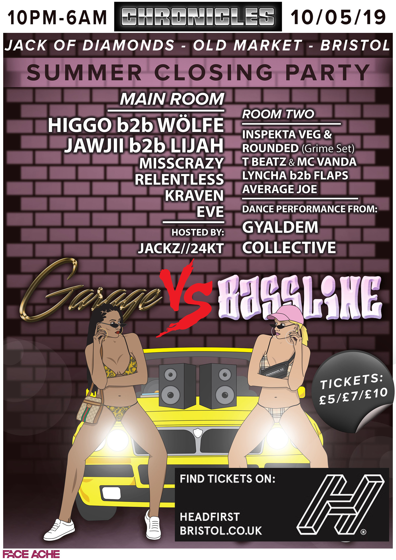 Garage VS Bassline Chronicles Summer Closing Party at Jack Of Diamonds