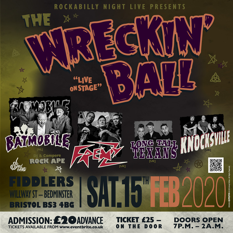 The Wrecking Ball - Psychobilly Extravaganza at Fiddlers
