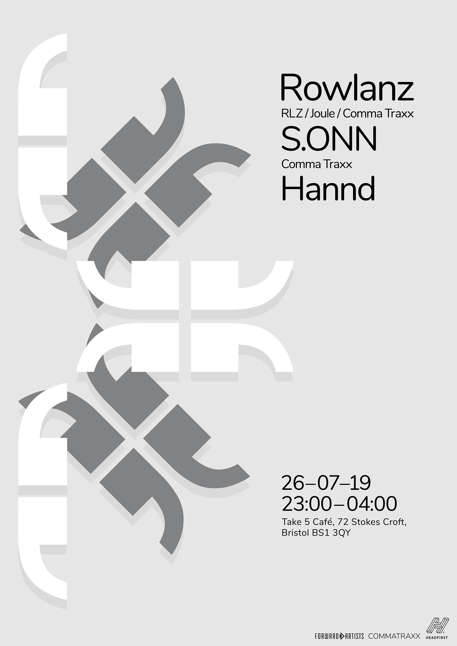 Comma Traxx: Pre-Release Party w/ S.ONN & Rowlanz at Take Five Cafe