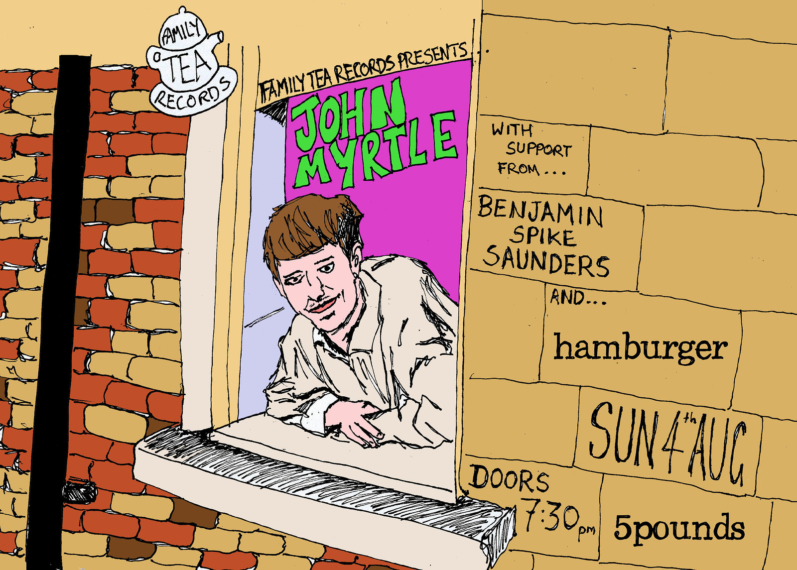 Family Tea Records presents John Myrtle at Cafe Kino