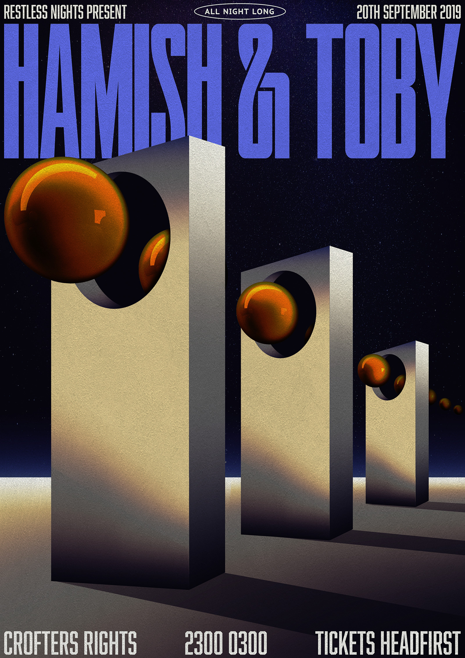 Restless Nights Present: Hamish & Toby All Night L at Crofters Rights