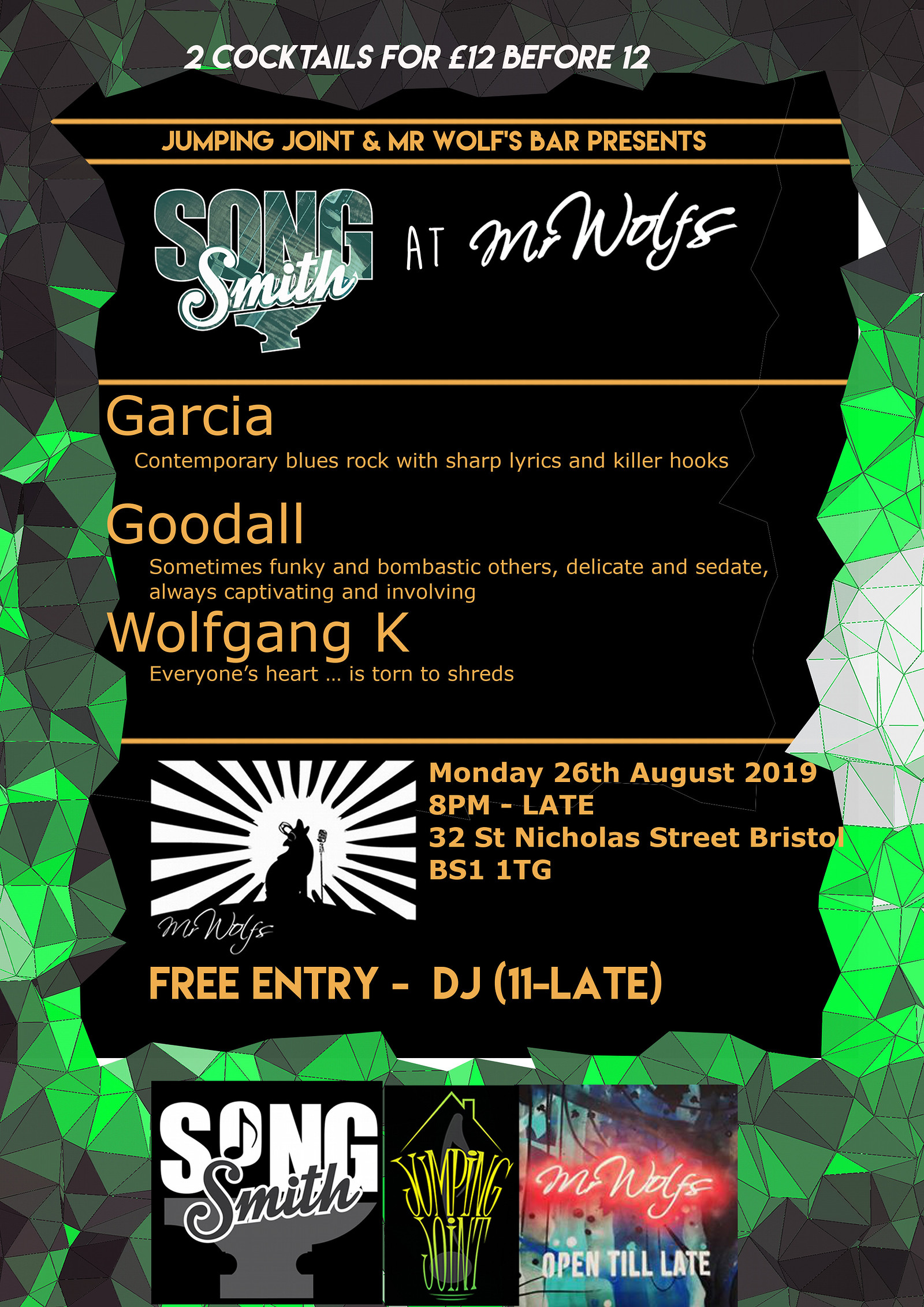 SongSmith @Mr Wolf's ft Garcia at Mr Wolfs
